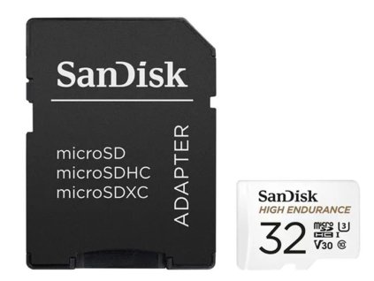SanDisk High Endurance MicroSDHC 32 GB (Class 10) + Adaptér