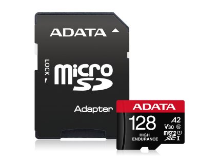 Adata High Endurance MicroSD 128 GB (Class 10, U3, V30) + Adaptér