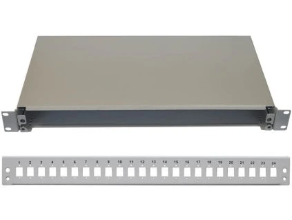 19'' Optická vaňa 24xSC simplex vrátane kazety šedá