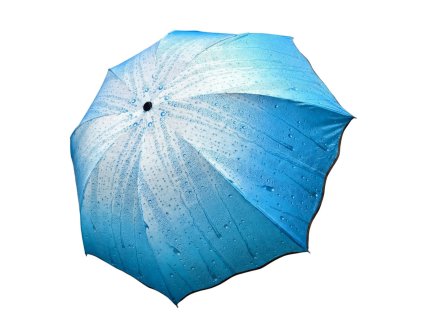 skladaci dazdnik kvapky vody bledomodra 01
