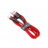 Baseus Cafule Nabíjací/dátový kábel USB na Lightning 2,4A 3 m, červeno-červený