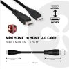 Kábel Club3D Mini HDMI na HDMI 2.0 4K60Hz UHD, (M/M), 1m