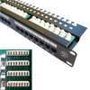 DATACOM Patch panel 24x RJ-45,Cat5e UTP, 19'' s vyvázáním, horní zářez