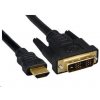PREMIUMCORD Kabel HDMI - DVI-D 2m (M/M, zlacené kontakty, stíněný)