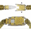 Paracord náramok s nožom Survival Emergency Sand Gold (2)
