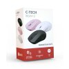C-TECH WLM-12PK/Ergonomická/Optická/Pre pravákov/1 600 DPI/USB+BT/Ružová