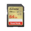 SanDisk Extreme/SDXC/64GB/170MBps/UHS-I U3 / Class 10