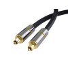 PremiumCord Optický audio kabel Toslink, OD:7mm, Gold-metal design + Nylon 0,5m