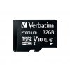 Karta VERBATIM MicroSDHC 32GB Premium, U1 + SD adaptér