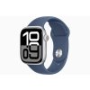 Apple Watch S10 Cell/42mm/Silver/Šport Band/Denim/-S/M