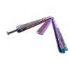 Tréningový Motýlik Hrebeň %22Massive Rainbow%22 – Balisong Fade (163g) s puzdrom3