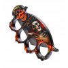 Boxer Karambit so skladacou čepeľou Lebky Red3