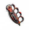 Boxer Karambit so skladacou čepeľou Lebky Red5