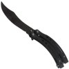 Celokovový nôž motýlik Black Curve – celočierny3