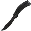 Celokovový nôž motýlik Black Curve – celočierny4