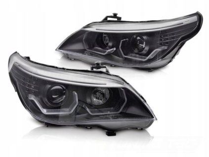 REFLEKTORY BMW E60 E61 03–07 LED ČERNÉ