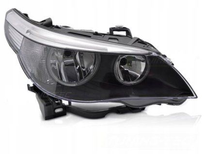 SVĚTLO PRO PRAVOU STRANU – REFLEKTOR BMW E60 E61 2003–2007 ČERNÝ