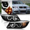 Přední světla BMW E90 05–11, černá, 3D
