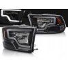 Přední světla pro Dodge Ram 2009–2018, černá LED