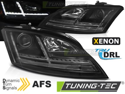 XENONOVÉ SVĚTLOMETY LED DRL ČERNÝ SEQ pro AUDI TT 06-10 8J s AFS