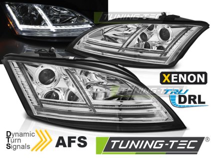 XENONOVÉ SVĚTLOMETY LED DRL CHROM SEQ pro AUDI TT 06-10 8J s AFS