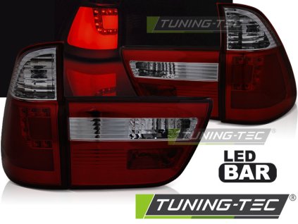LED BAR TAIL LIGHTS RED SMOKE fits BMW X5 E53 09.99-10.03