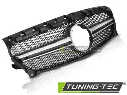 MASKA ČERNÁ STŘÍBRNÁ SPORTOVNÍ VZHLED PRO MERCEDES CLA W117 13-19