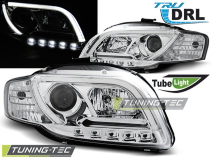 HEADLIGHTS TUBE LIGHT DRL CHROME fits AUDI A4 B7 11.04-03.08