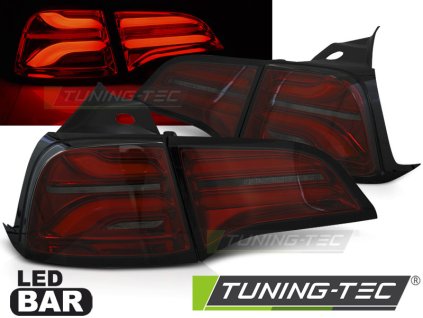LED BAR TAIL LIGHTS RED SMOKE fits TESLA MODEL 3 17-23 / MODEL Y