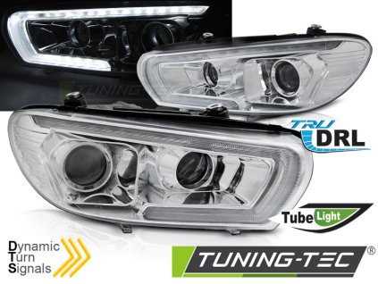 TRUBKOVÉ SVĚTLOMETY SEQ LED CHROM PRO VW SCIROCCO 14-17