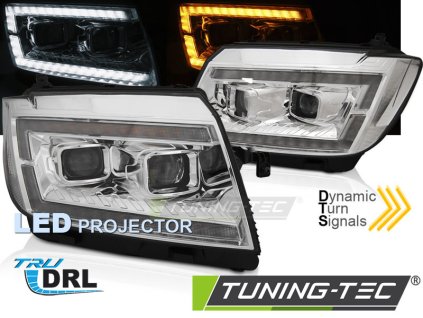 LED HEADLIGHTS TUBE LIGHT CHROME DRL SEQ fits VW CRAFTER II 2017-