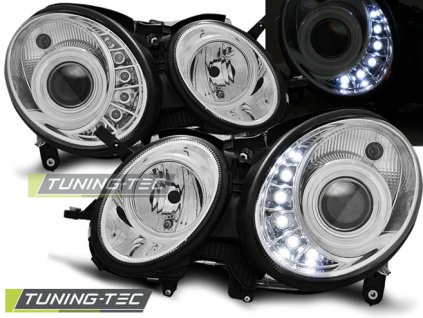 XENONOVÁ DENNÍ SVĚTLA CHROMOVÁ PRO MERCEDES W211 E-KLASA 03.02-04.06