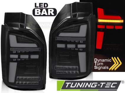 LED BAR TAIL LIGHTS BLACK SMOKE SEQ fits VW T6,T6.1 15-24 OEM LED