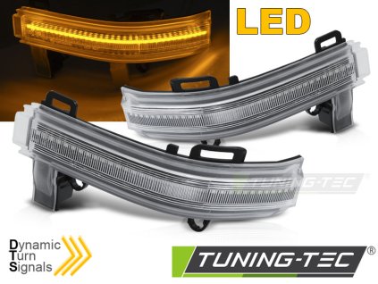 BOČNÍ SMĚROVÁ SVĚTLA VE ZRCÁTKU BÍLÁ LED SEQ pro VW CRAFTER 2017-