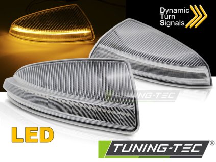 BOČNÍ SMĚROVÉ ZRCÁTKO BÍLÉ LED SEQ pro MERCEDES VITO W204 W164
