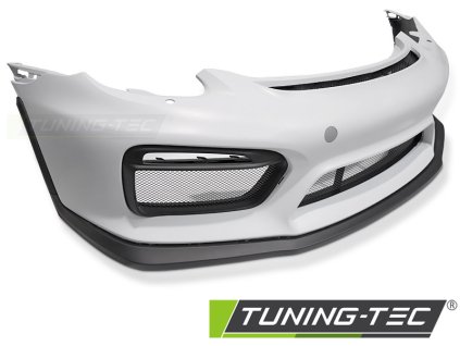 PŘEDNÍ NÁRAZNÍK SPORTOVNÍHO STYLU PRO PORSCHE CAYMAN 981c / BOXSTER 981 12-16 S OTVOREM PRO OSTŘIKOVAČ