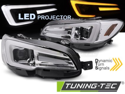 LED SVĚTLOMETY PRO DENNÍ SVĚTLOMETY CHROMOVANÉ PRO SUBARU WRX 14-22