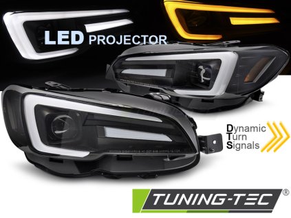 LED SVĚTLOMETY DRL ČERNÉ PRO SUBARU WRX 14-22