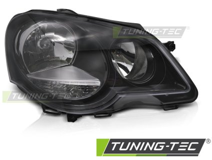 ČERNÝ PRAVÝ SVĚTLOMET TYC PRO VW POLO 9N3 05-09