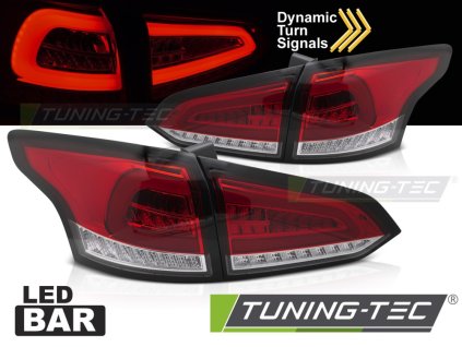 LED TAIL LIGHTS RED WHITE SEQ fits FORD FOCUS MK 3 SW 11-18