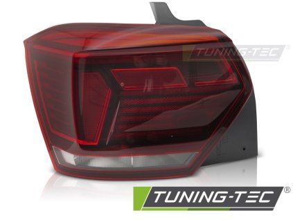 LED TAIL LIGHT RED WHITE LEFT SIDE TYC fits POLO 2G HB 17-21