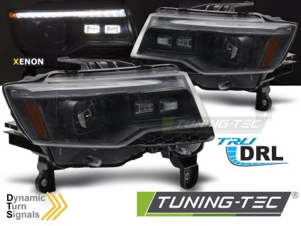 CHRYSLER JEEP GRAND CHEROKEE 14-21 ČERNÝ TRUBKOVÝ SVĚTLOMET SEQ HID