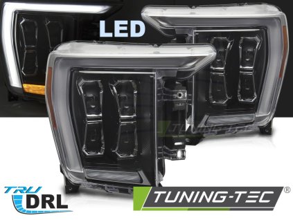 ČERNÉ LED SVĚTLOMETY pro FORD F150 MK14 20-23