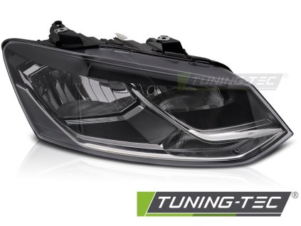 PRAVÝ SVĚTLOMET ČERNÝ TYC PRO VW POLO 6R 14-17