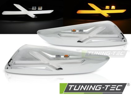 PŘEDNÍ SMĚROVÁ CHROMOVANÁ LED SVĚTLA PRO VESPA SPRINT / PRIMAVERA 150 ccm