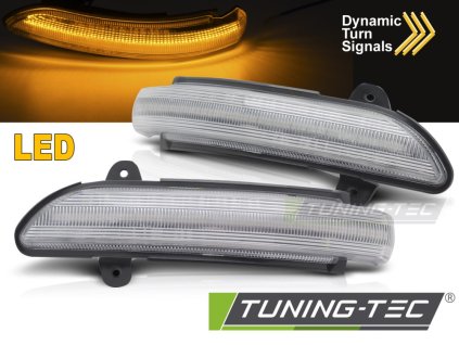 BOČNÍ SMĚROVÉ ZRCÁTKO BÍLÉ LED SEQ PRO MERCEDES W211 C219 W221 C216