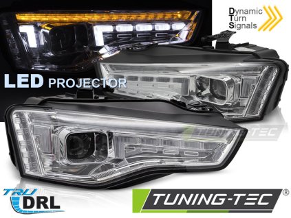 LED CHROMOVANÉ SVĚTLOMETY SEQ pro AUDI A5 11-16