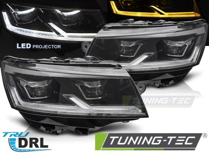 LED SVĚTLOMETY ČERNÝCH DRL PRO VW T6.1 20-24