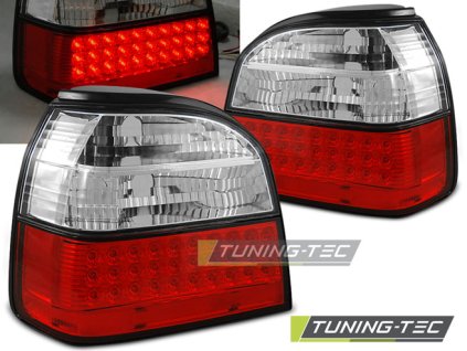 LED ZADNÍ SVĚTLA ČERVENO-BÍLÁ pro VW GOLF 3 09.91-08.97