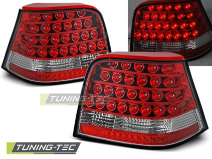 LED ZADNÍ SVĚTLA ČERVENO-BÍLÁ pro VW GOLF 4 09.97-09.03